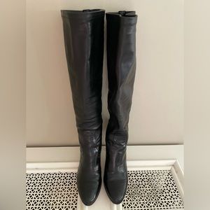 Cole Haan knee high black leather boots Size 6.5